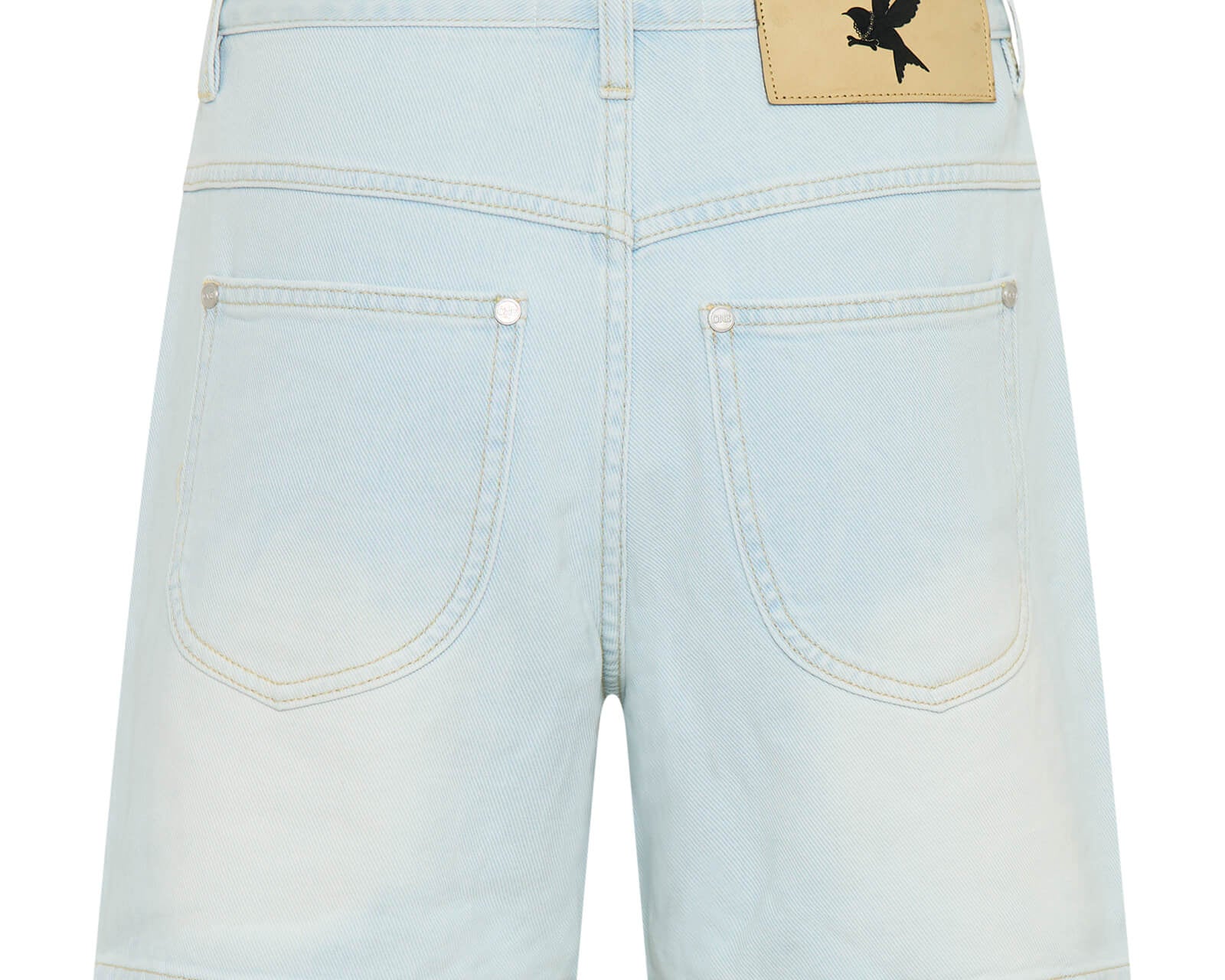 Kinks Mid Waist Long Length Denim Shorts - Le Surf