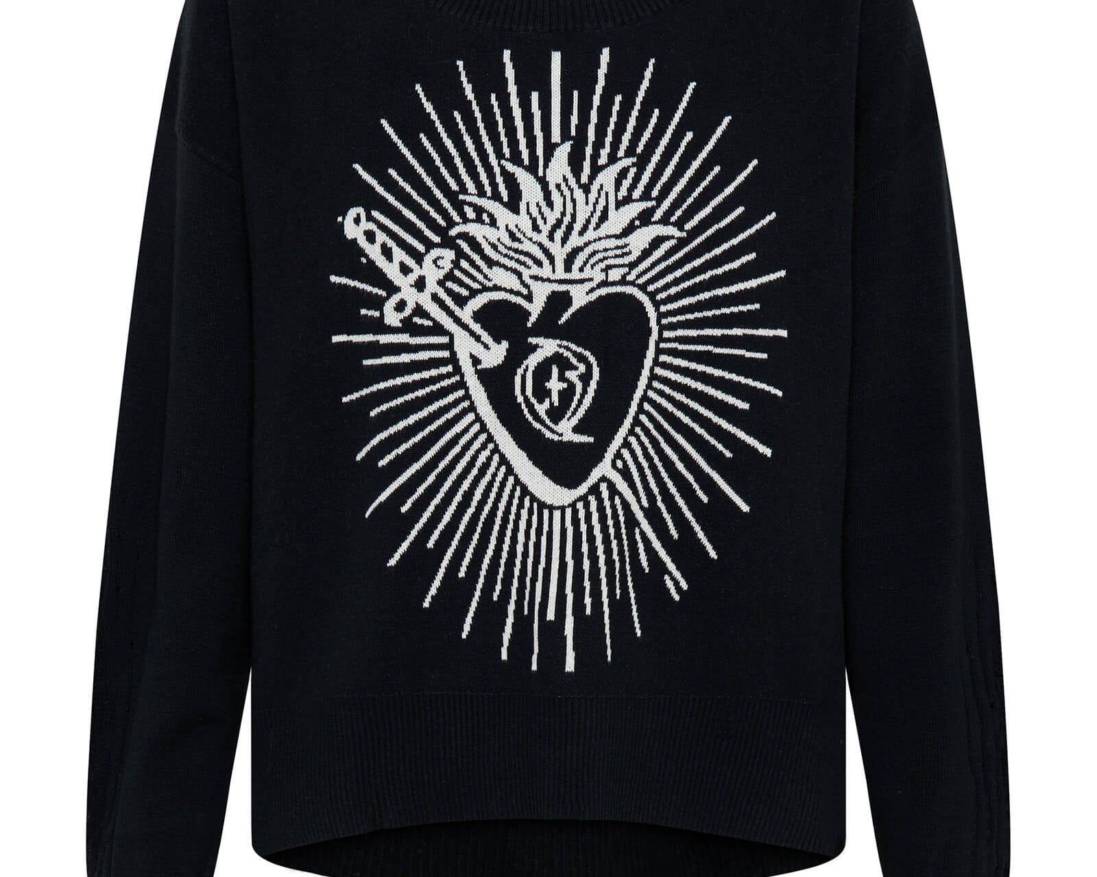 Heart O Steel Knit Jumper - Black