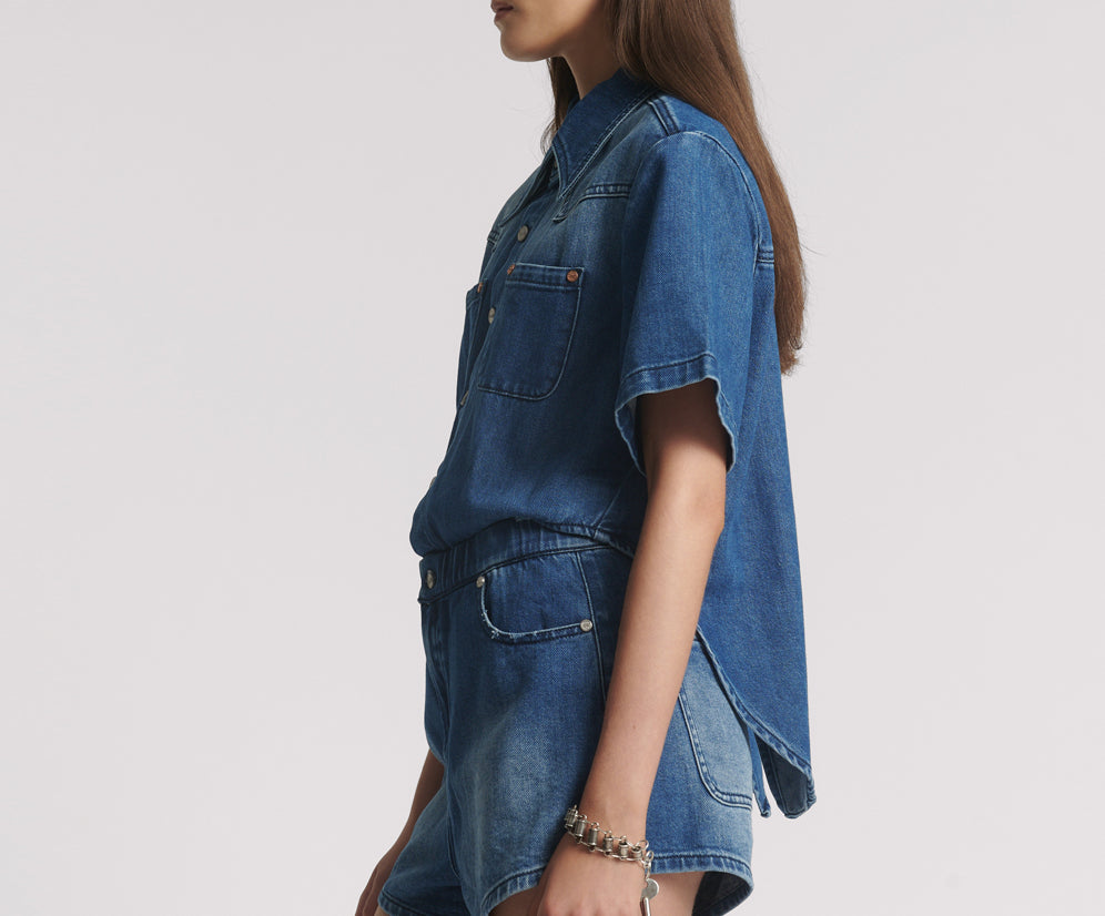 Taylor Denim Jumpsuit - Rosewood