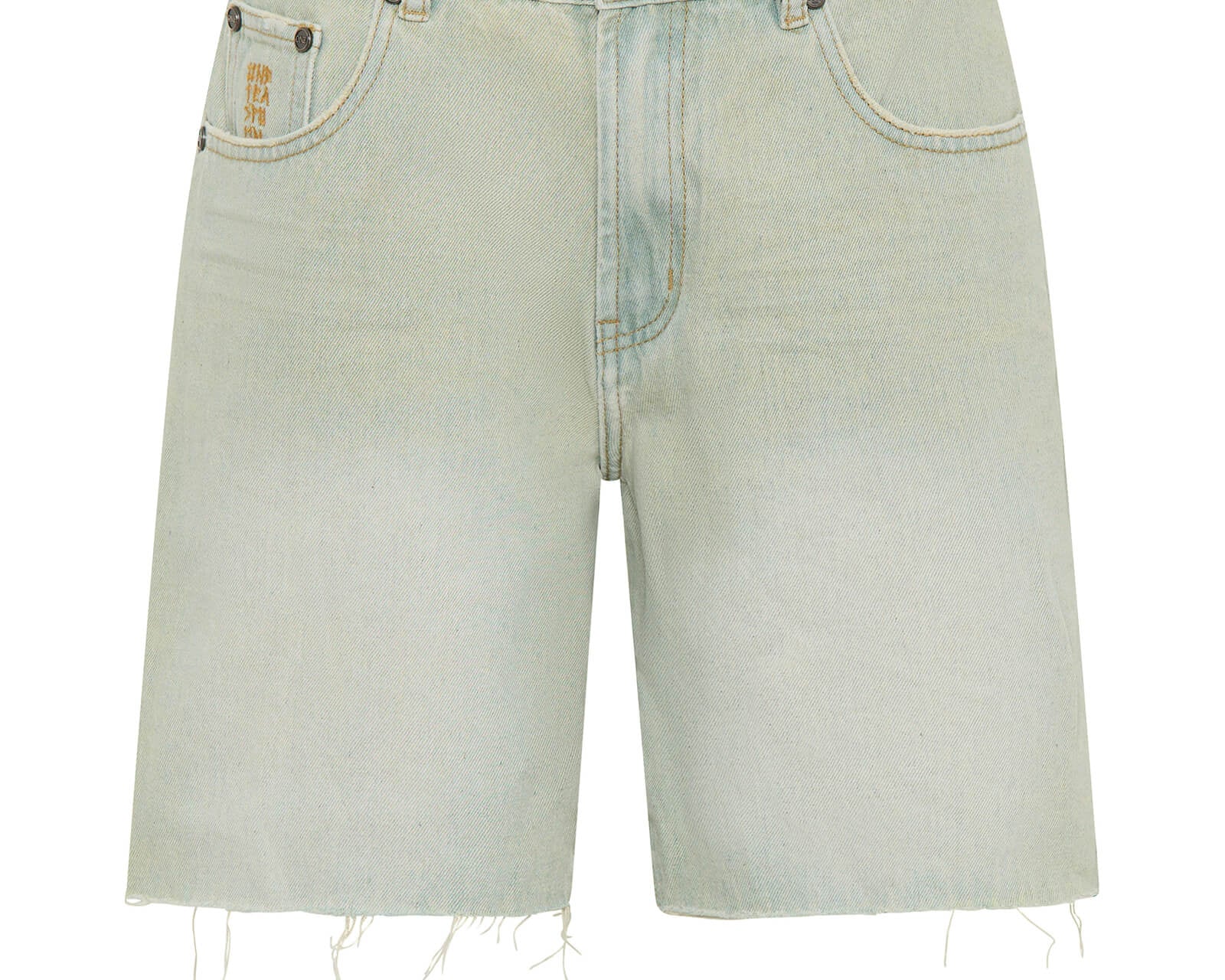 Jacksons Mid Waist Wide Leg Denim Shorts - Sundae