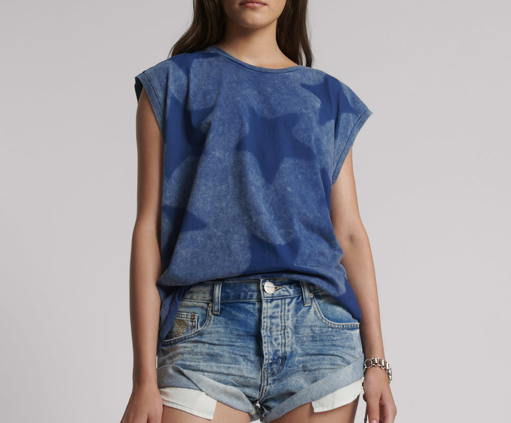 Bandits Low Waist Denim Shorts - Sunset Blue