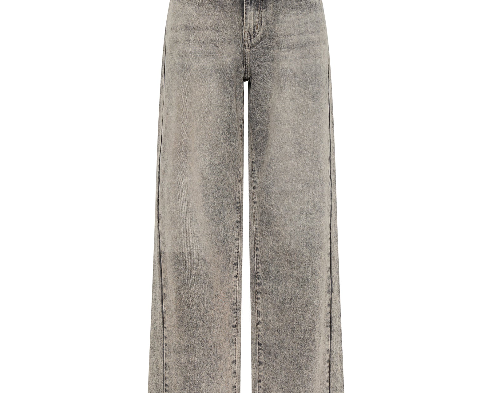 Jackson Mid Waist Wide Leg Denim Jeans - Dusty Smoke