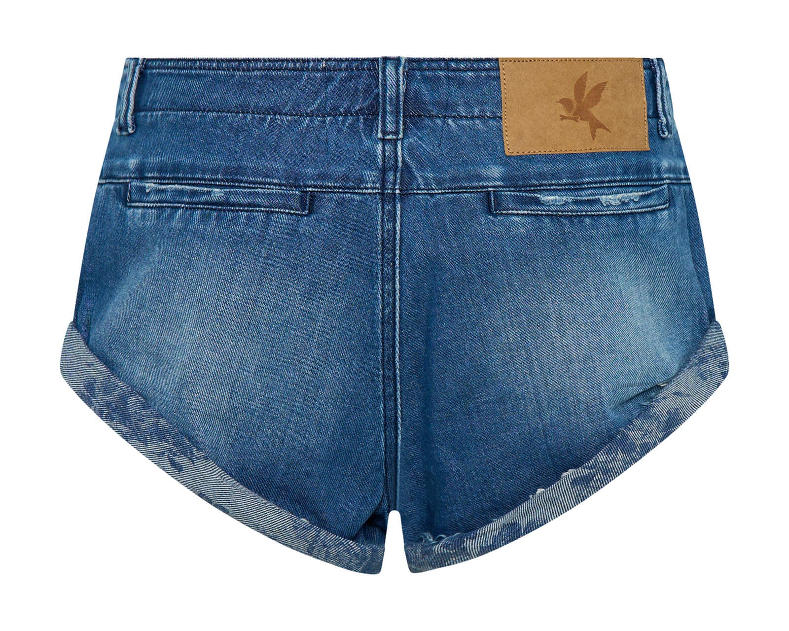 Sailors Low Waist Denim Shorts - Rosewood