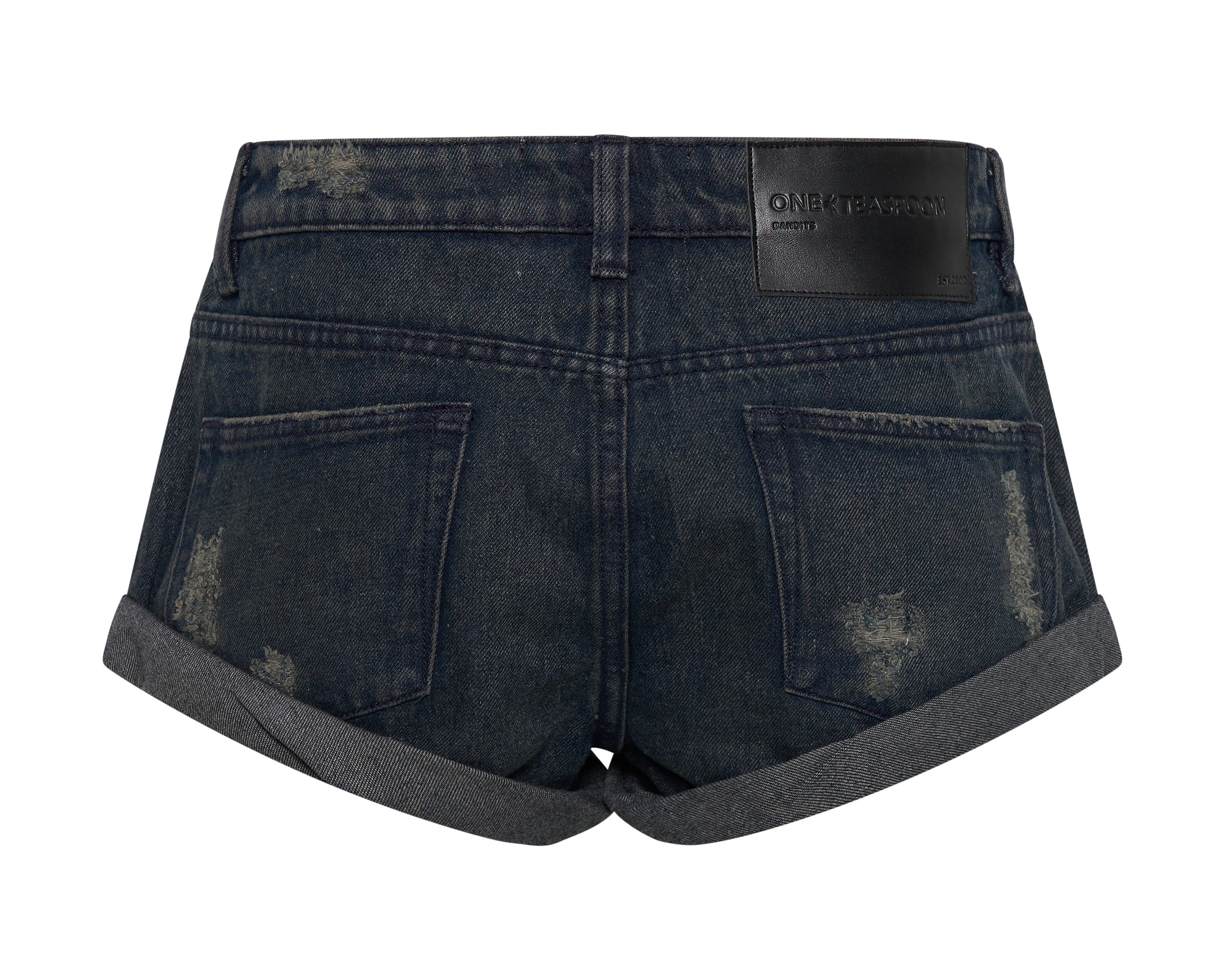 Bandits Low Waist Denim Shorts - Fox Black