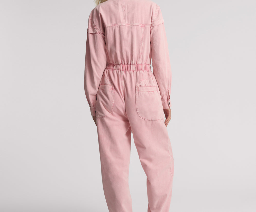 Cindy Aviator Jumpsuit - Pink