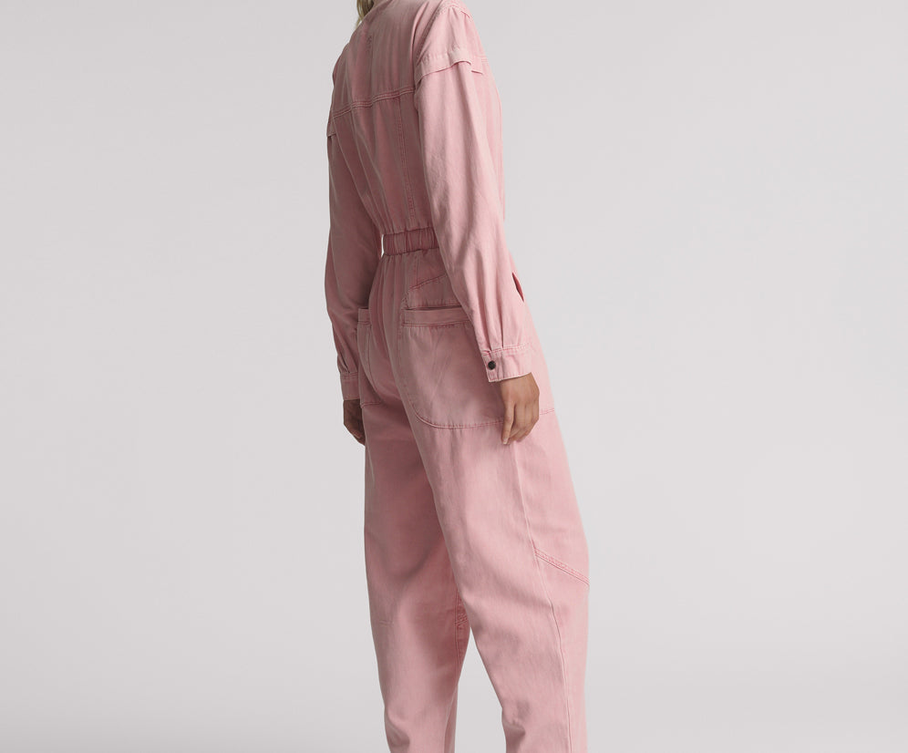 Cindy Aviator Jumpsuit - Pink