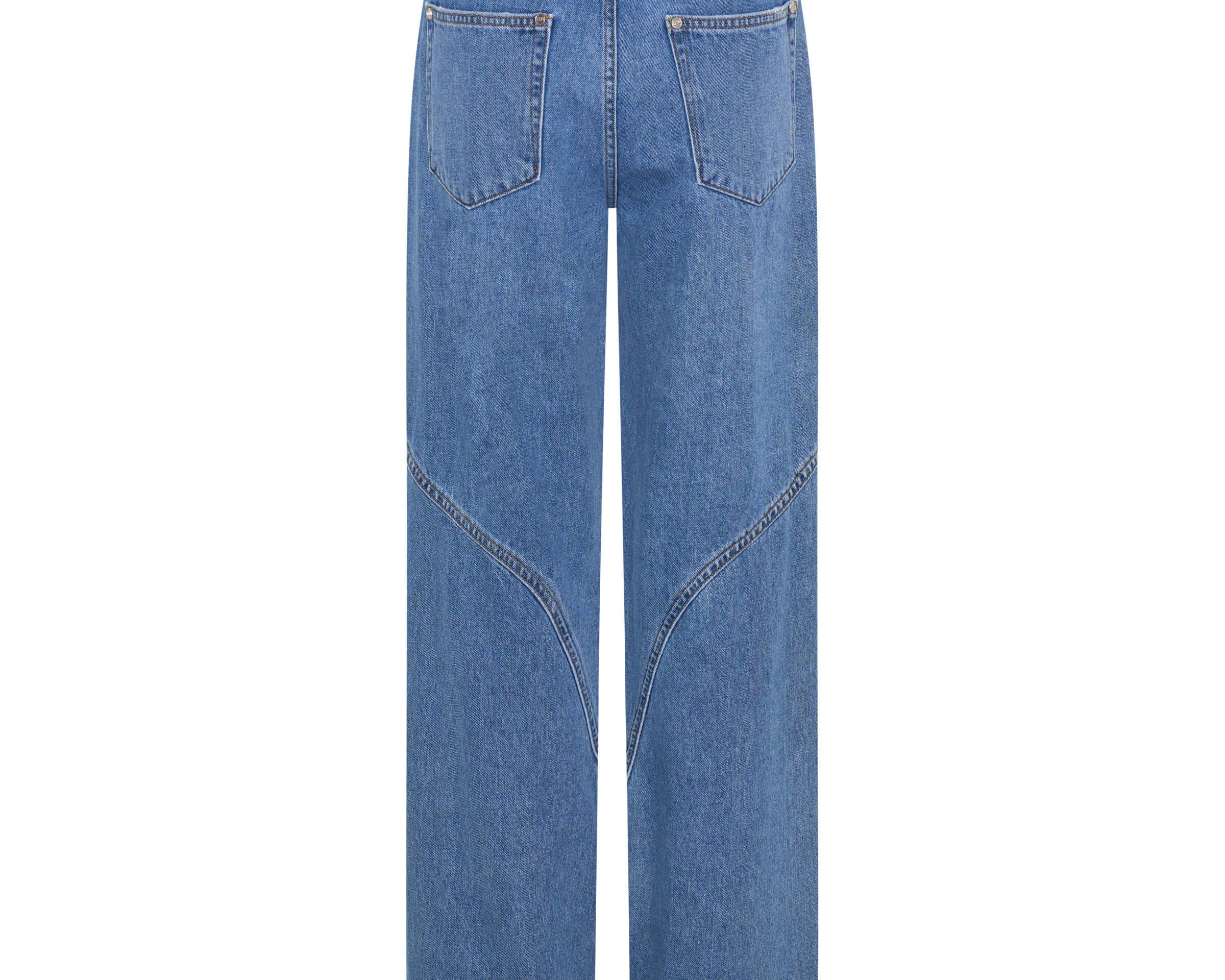 Western Wonders Mid Waist Denim Jeans - Blue Estate