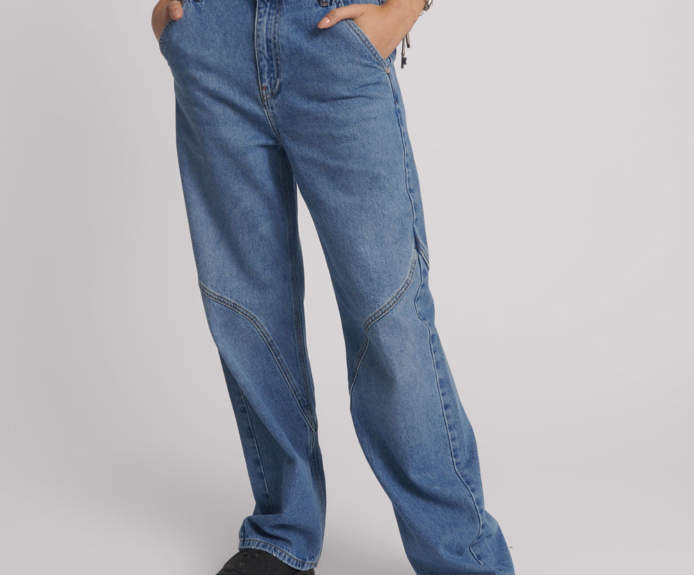 Western Wonders Mid Waist Denim Jeans - Blue Estate