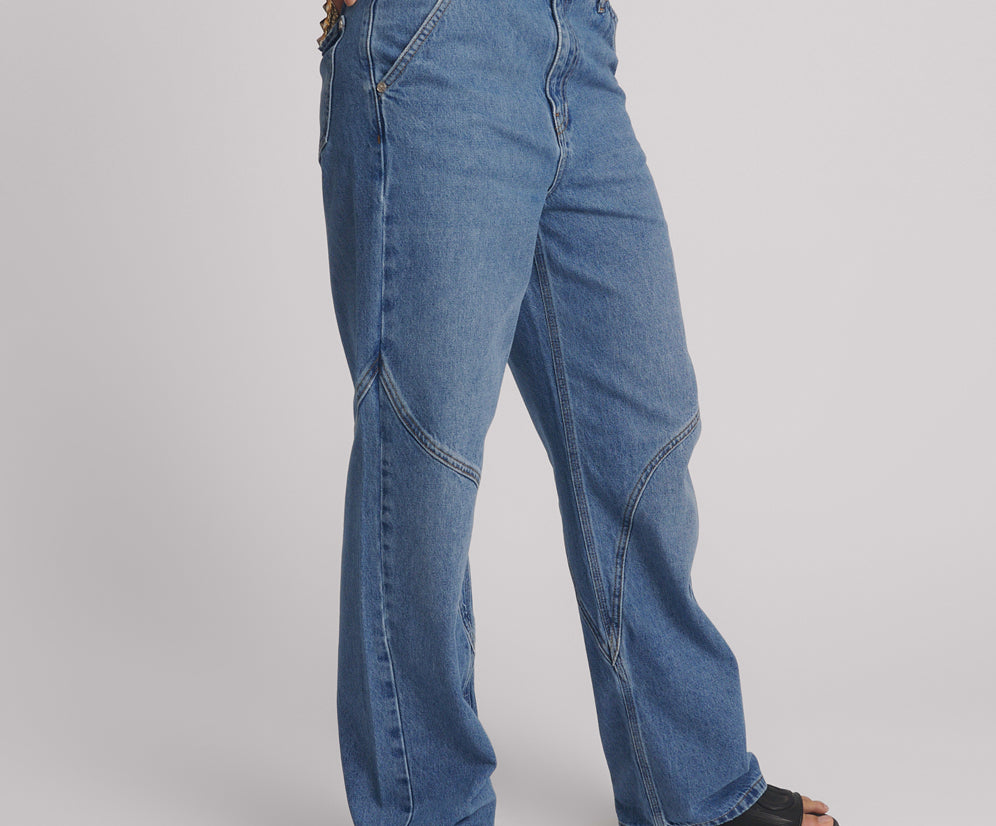 Western Wonders Mid Waist Denim Jeans - Blue Estate