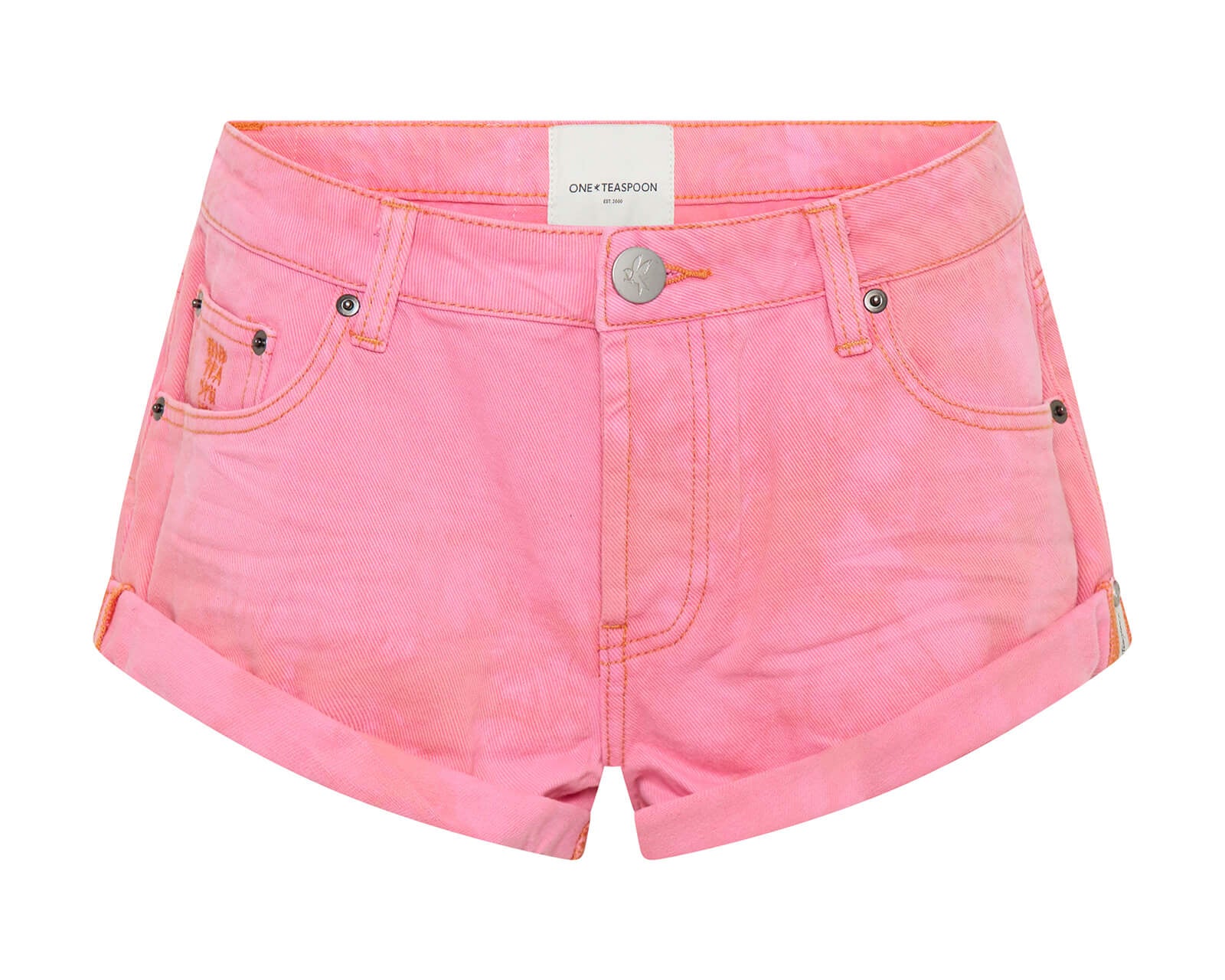 Bandits Low Waist Denim Shorts - Pink Kiss