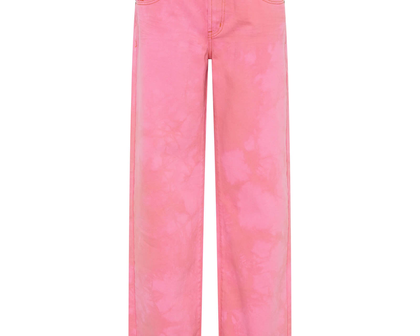 Jackson Mid Waist Wide Leg Denim Jeans - Pink Kiss