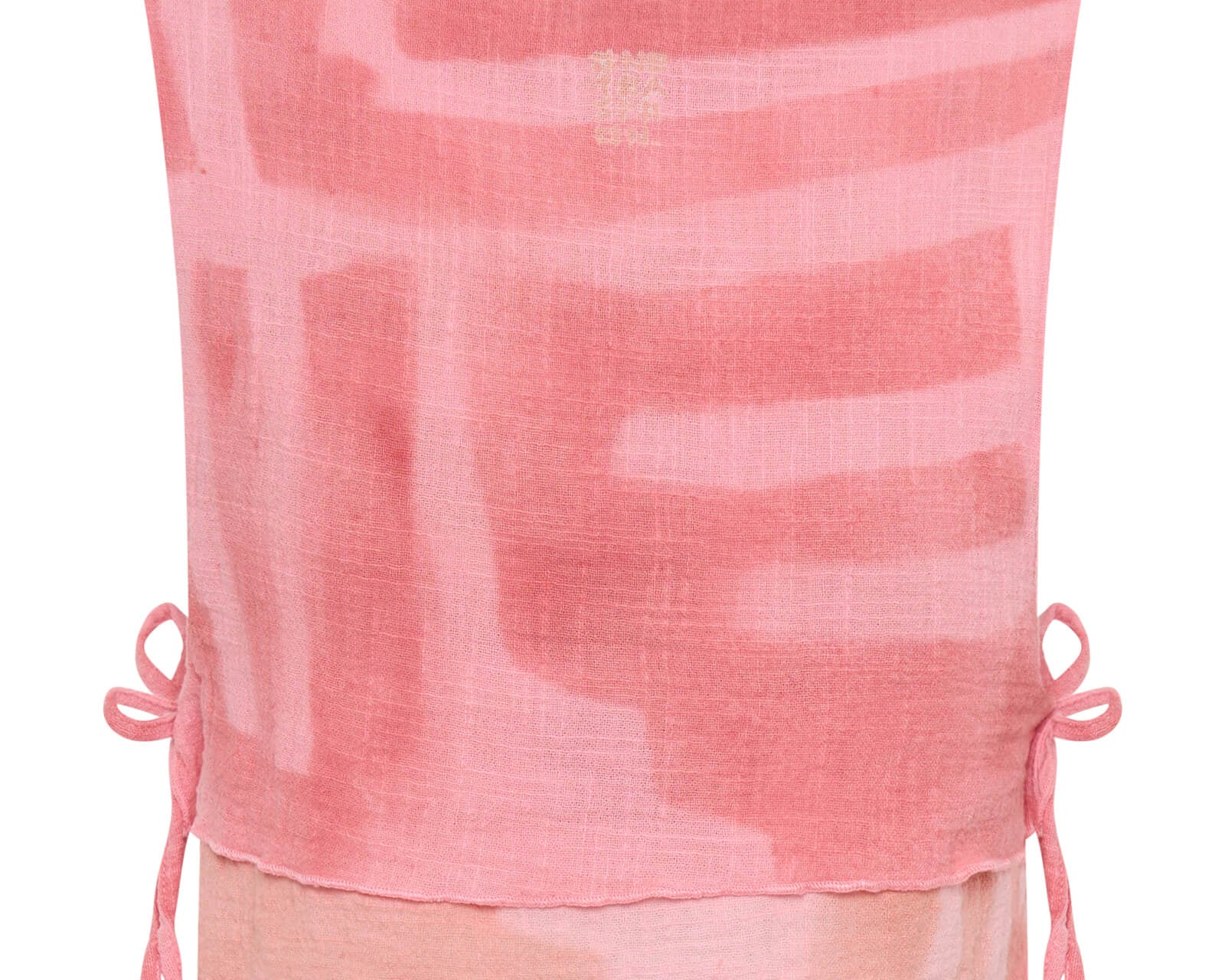 Moai Hand Painted Muslin Double Layer Top - Pink