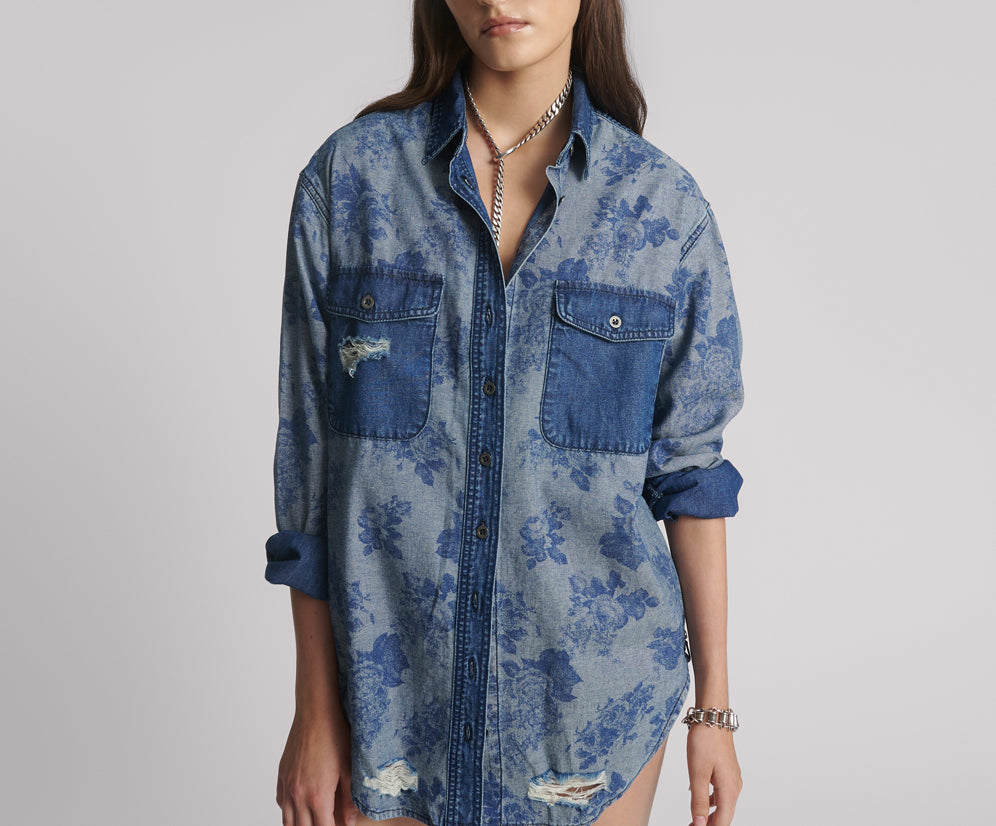 Everyday Denim Shirt - Rosewood