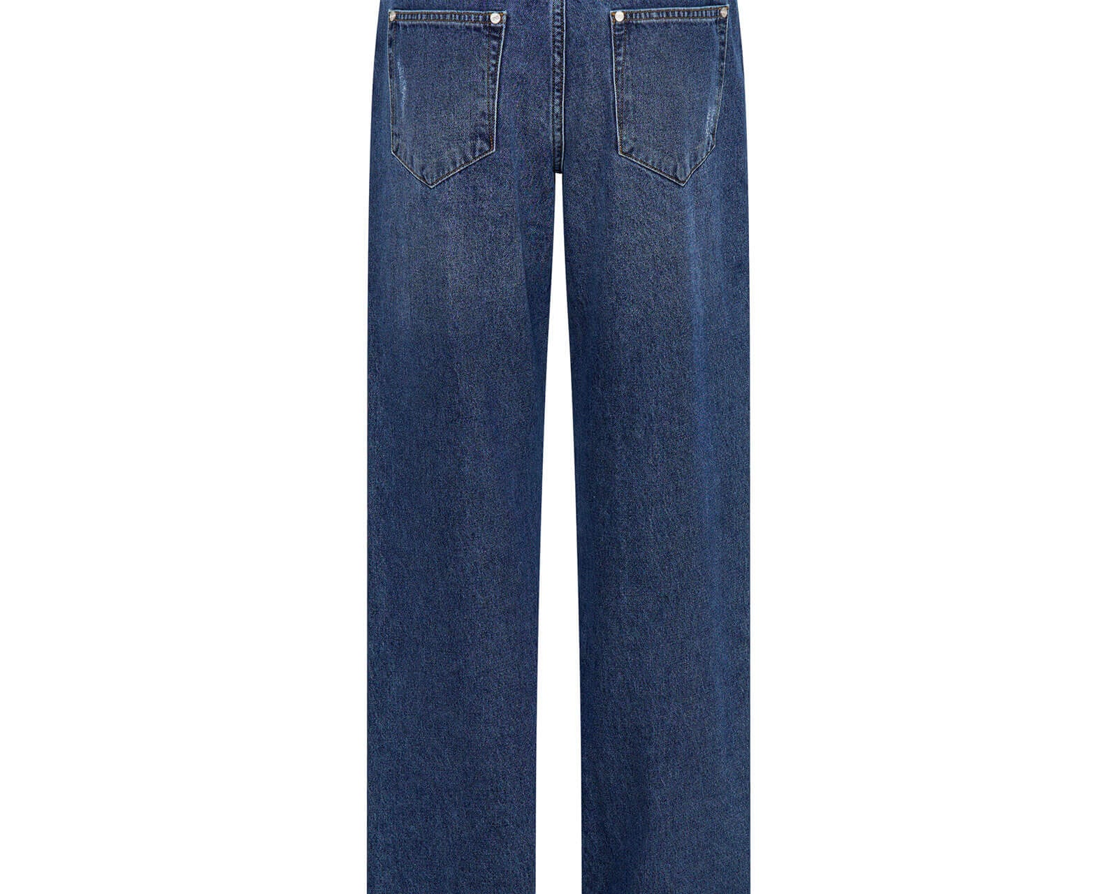 Jackson Mid Waist Wide Leg Denim Jeans - Blue Thunder