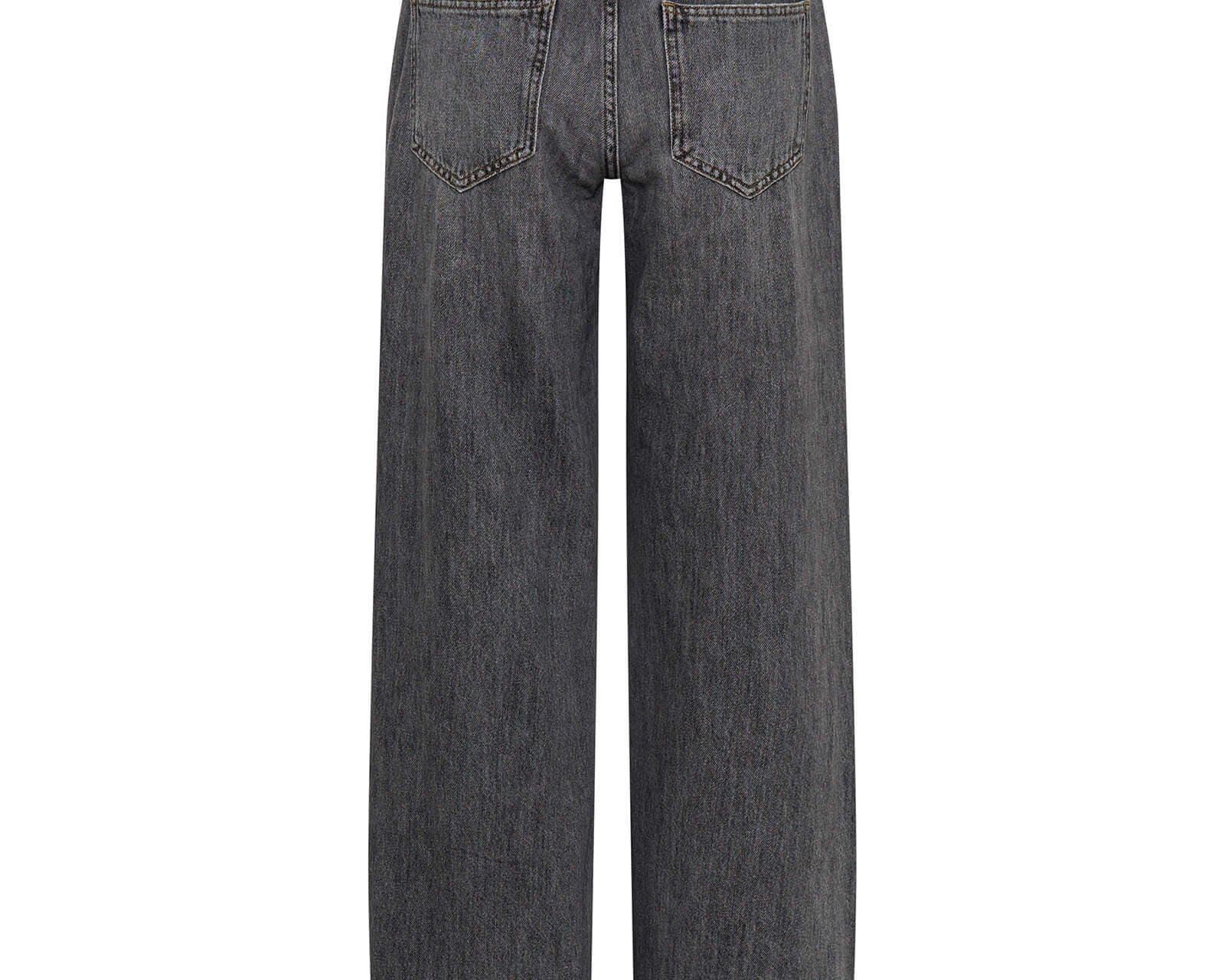 Jackson Mid Waist Wide Leg Denim Jeans - Charcoal Black