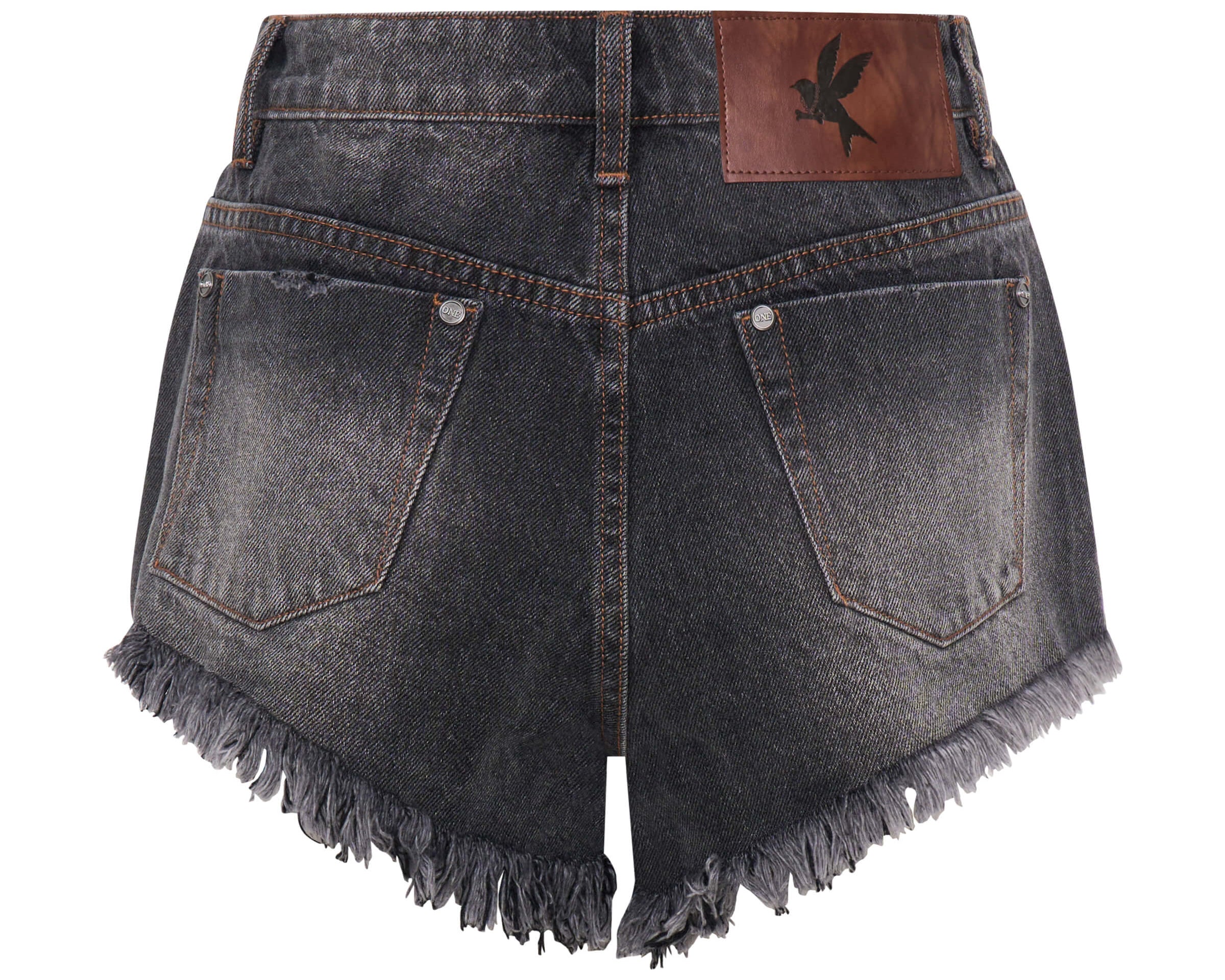 Renegades High Waist Denim Shorts - Worn Black