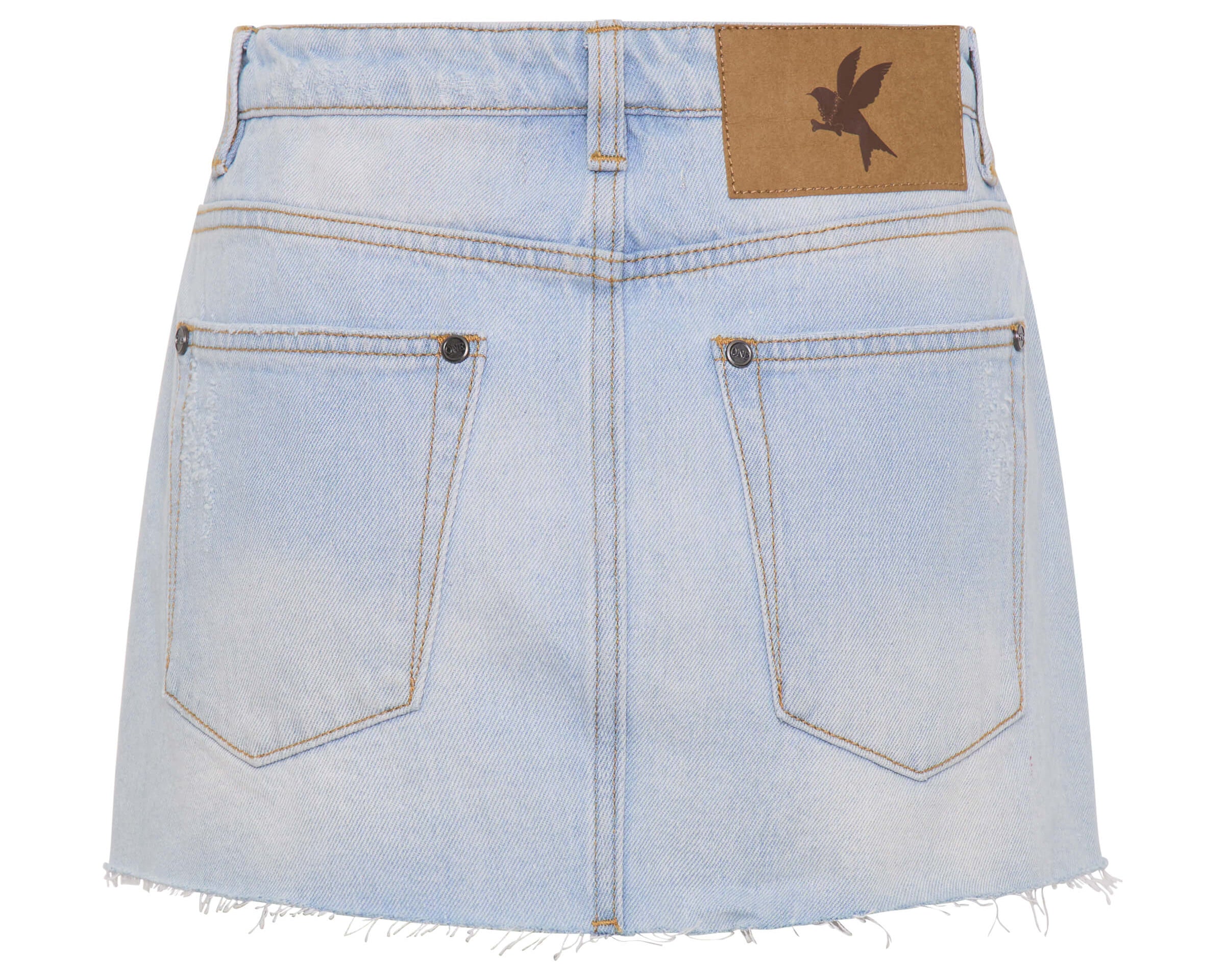 Sloane Low Waist Denim Mini Skirt - Cyber Blue