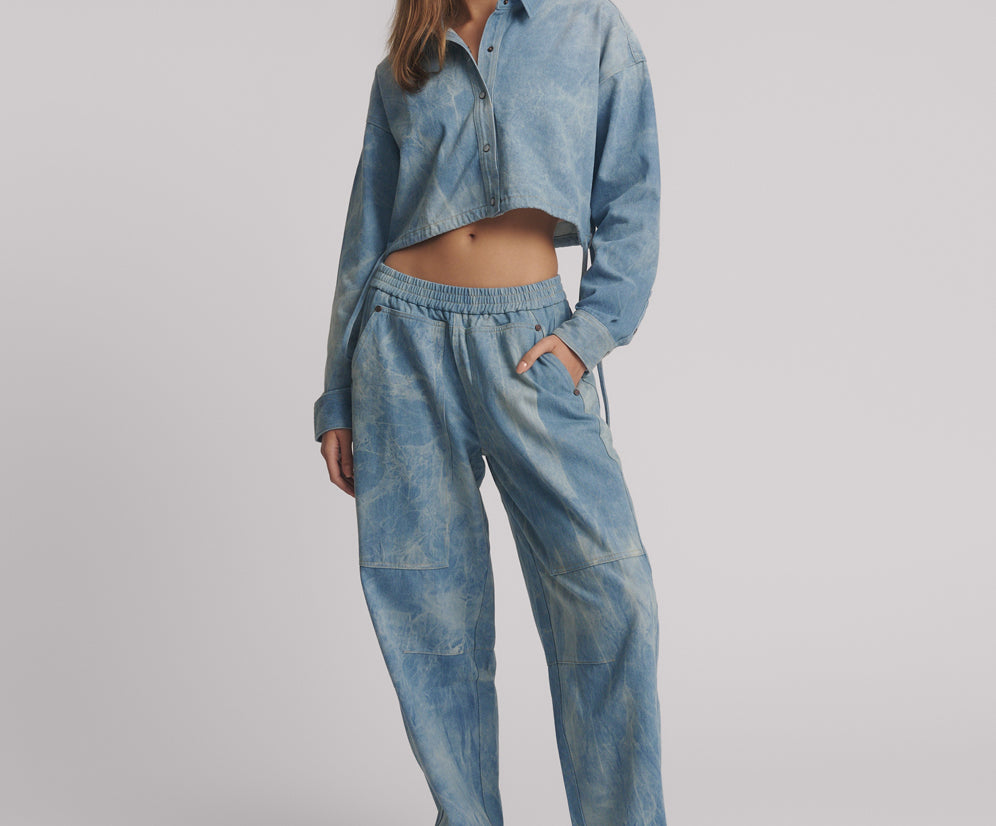 Denim Bubble Shirt - Cloudy Blue