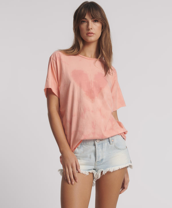 Love Sweat Tie Dye Boyfriend Tee - Pale Pink