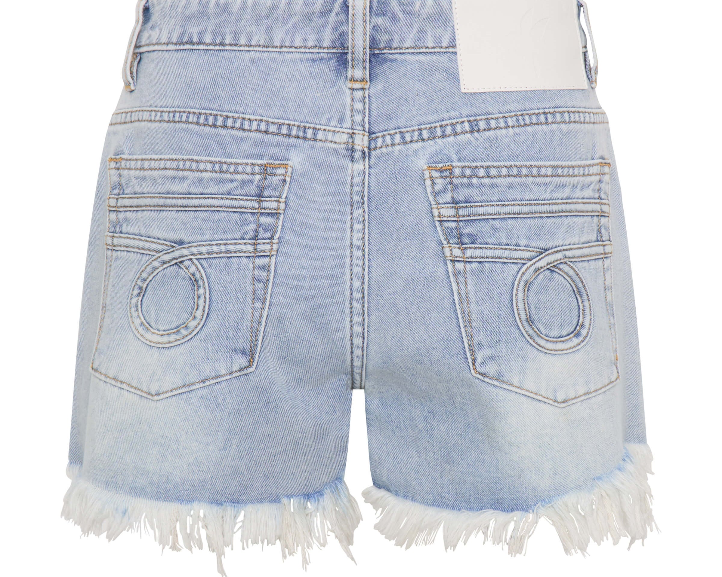 Hawks High Waist Denim Shorts - Soft Blue