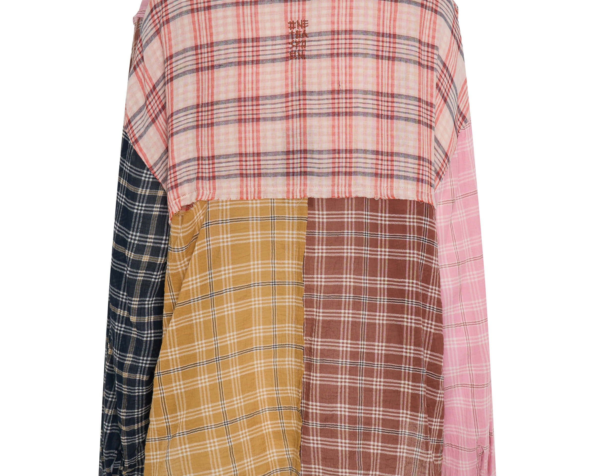 Panelled Flannel Oversized Shirt - Multi