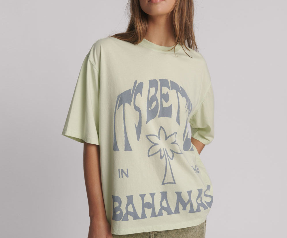 Its Better In The Bahamas Kobe Tee - Green Mist