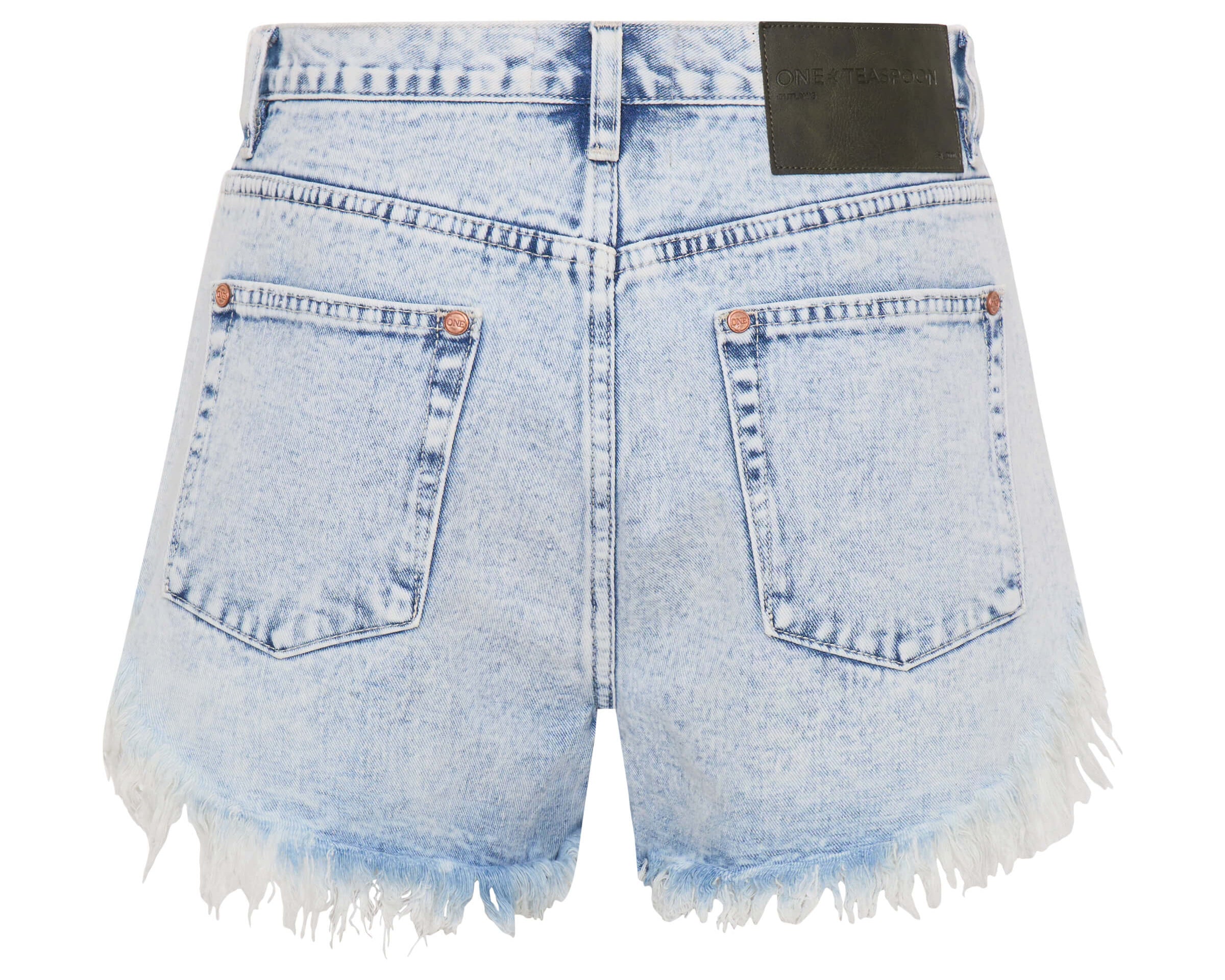 Outlaws Low Waist Mid Length Denim Shorts - Bahama Blue