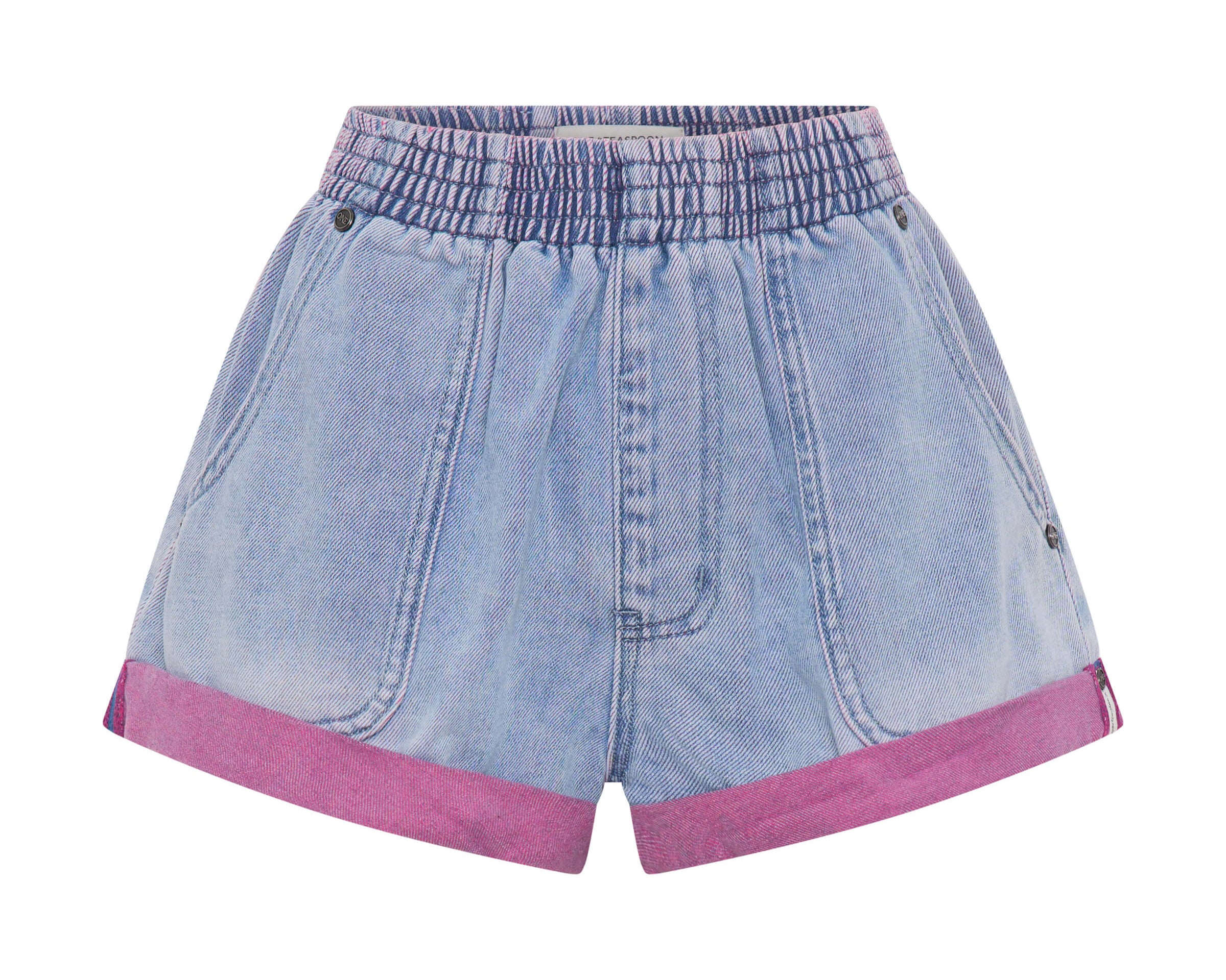 Hunters Mid Waist Boyfriend Elasticated Denim Shorts - Cheeky Blue